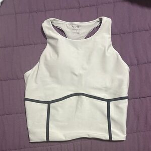 Abercrombie & Fitch White Tank Top with Black Trim